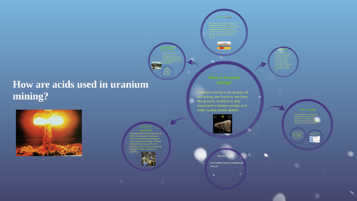 How Are Acids Used In Uranium Mining By D J Oliver