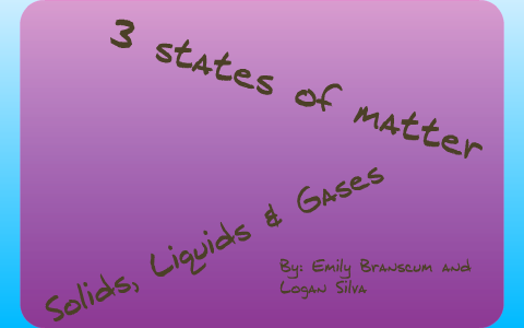 3 States of Matter by Emily & Logan Branscum & Silva on Prezi