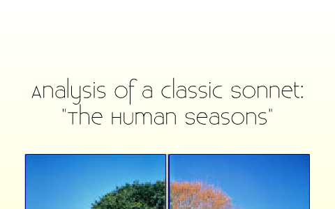Analysis Of The Human Seasons Fernando Garcia Fernando Garcia
