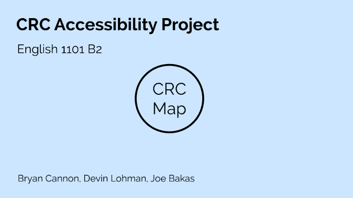 CRC Map Access by English 1101 Disability Access on Prezi