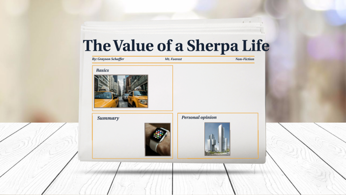 the value of a sherpa life essay