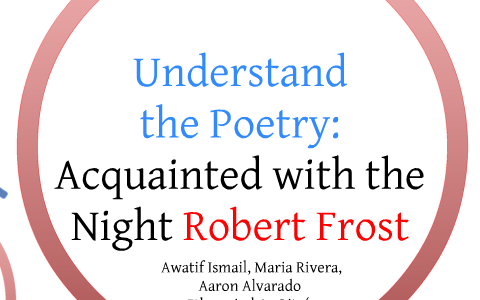 Acquainted With The Night Robert Frost By Amaradevi Pov