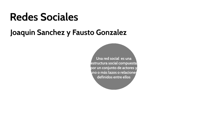 Redes Sociales by Joaquín Lautaro Sanchez on Prezi