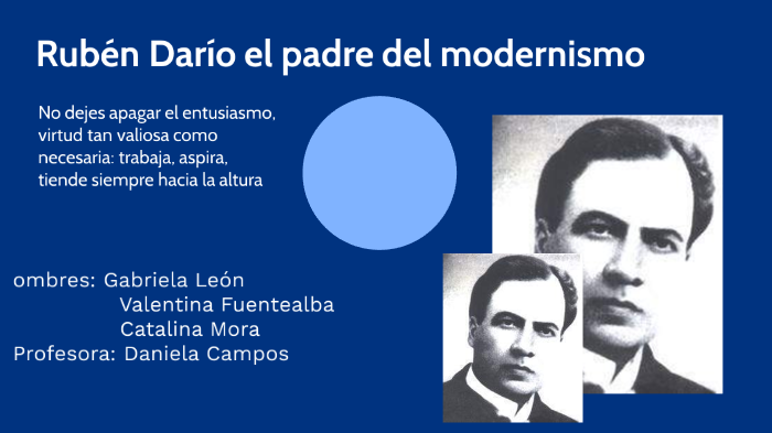 Rubén Darío el padre del modernismo by Valentina Fuentealba on Prezi Next