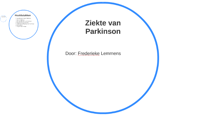 Ziekte Van Parkinson By Frederieke Lemmens On Prezi