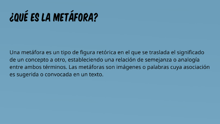 La Metáfora By Saul Flores