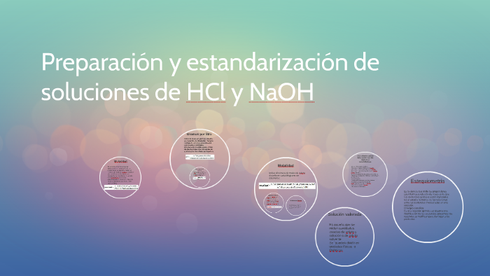 Preparación y estandarización de soluciones de HCl y NaOH by Danny
