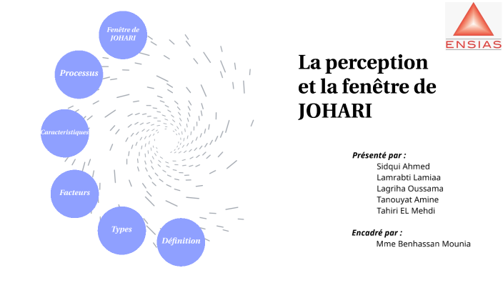 La perception et la fenetre de JOHARI by Tahiri El Mehdi on Prezi