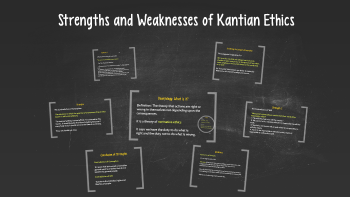 kantian ethics strengths and weaknesses essay