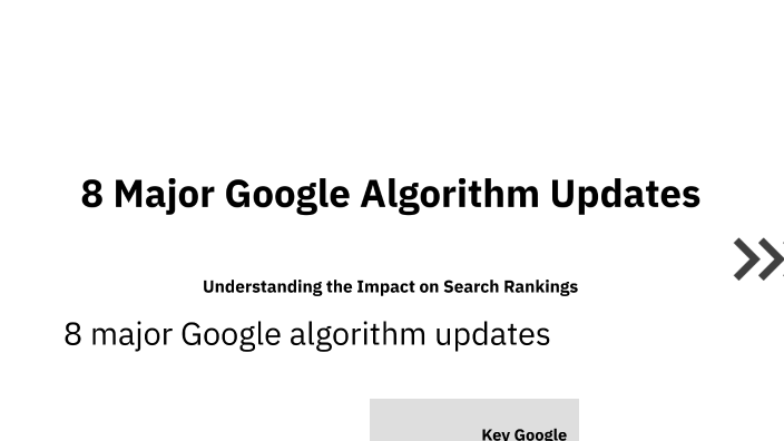 8 Major Google Algorithm Updates by Tahir Baloch on Prezi