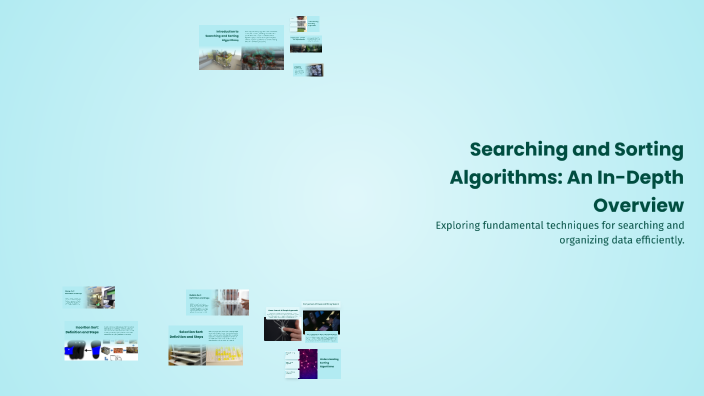 Searching and Sorting Algorithms: An In-Depth Overview by manzoor ...