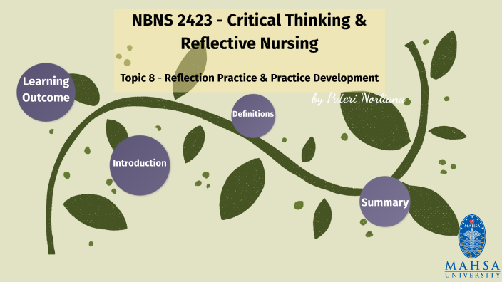 critical thinking nursing reflection