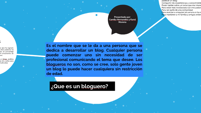 ¿Que es un bloguero? by Karol Saenz on Prezi