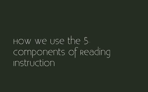 Components of Reading Instruction by Jody Porter on Prezi