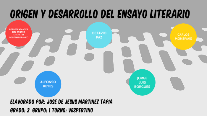 Origen y desarrollo del ensayo literario by jose de jesus martinez