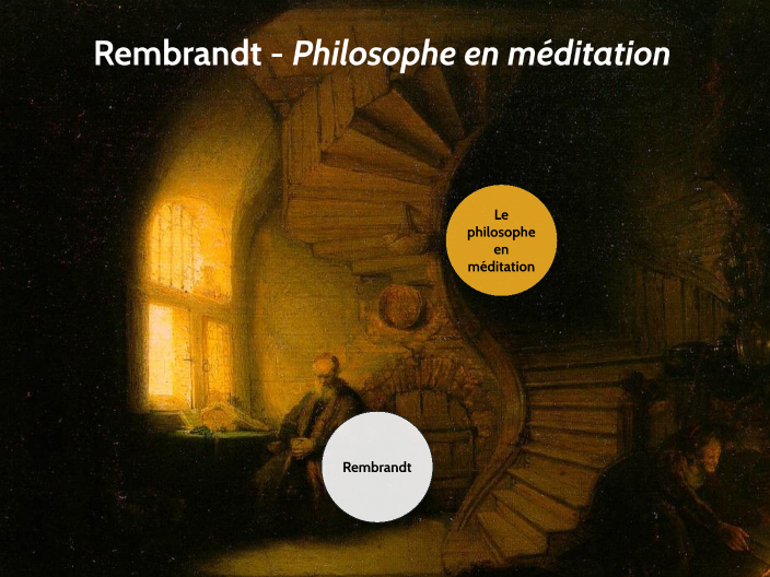 Philosophe en méditation Rembrandt by Joseph Fiorina