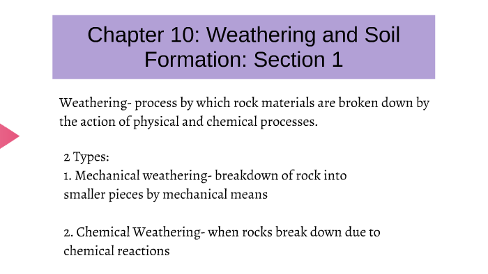 Chapter 10 Weathering And Soil Formation Section 1 By Emelie Deleon