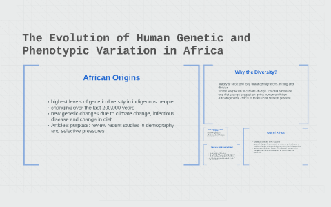 The Evolution of Human Genetic and Phenotypic Variation in A by Leah ...