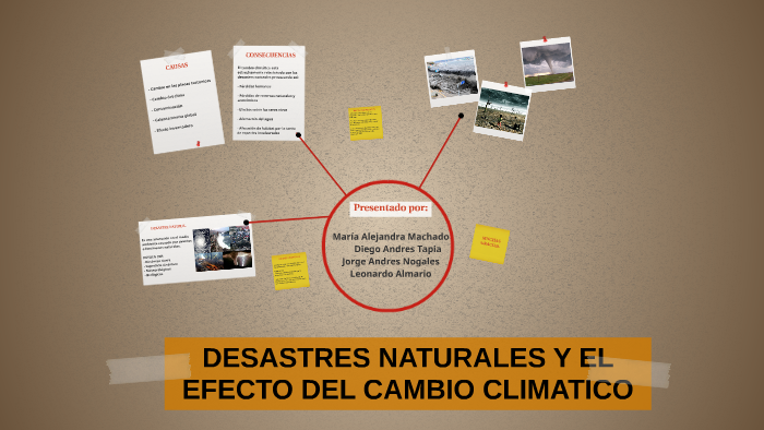 DESASTRES NATURALES Y EL EFECTO DEL CAMBIO CLIMATICO by alejandra machado