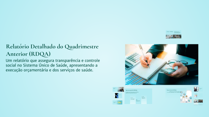 Relatório Detalhado do Quadrimestre Anterior (RDQA) by MARIA RODRIGUES ...