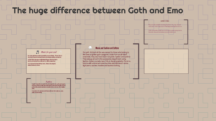 The huge difference between Goth and Emo by Coffee Alien on Prezi