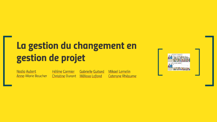 La gestion du changement en gestion de projet by Gabrielle Guitard