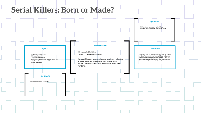 thesis statement for are serial killers born or made