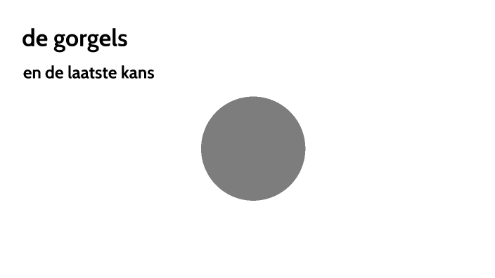 Gorgels en de laatste kans by Xavi de Groot on Prezi
