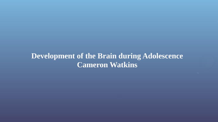 Development of the brain during Adolescence by Cameron Watkins on Prezi