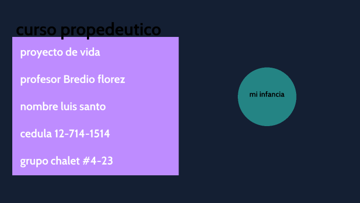 proyecto de vida by luis santo on Prezi