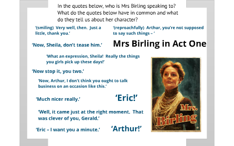 presentation of mrs birling