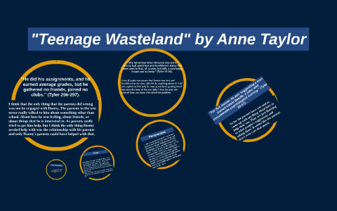 teenage wasteland anne tyler sparknotes