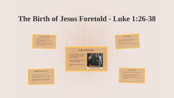 The Birth of Jesus Foretold - Luke 1:26-38 by Marie Davis on Prezi