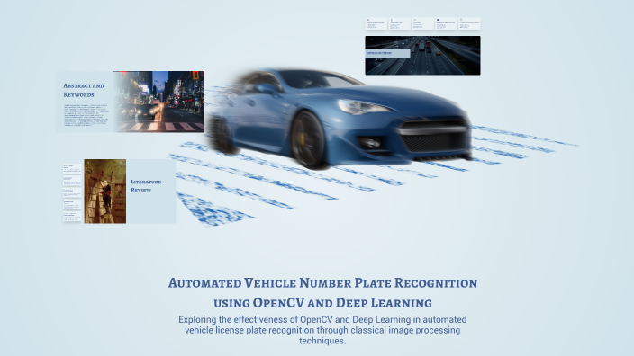 Automated Vehicle Number Plate Recognition using OpenCV and Deep ...