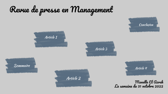 management revue de presse by manelle azrak