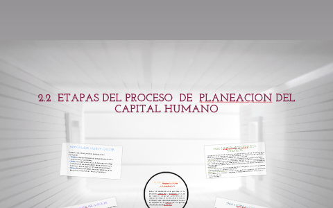 2.2 ETAPAS DEL PROCESO DE PLANEACION DEL CAPITAL HUMANO by NELIDA