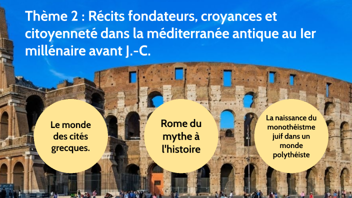 Thème 2 Récits fondateurs, croyances et dans la