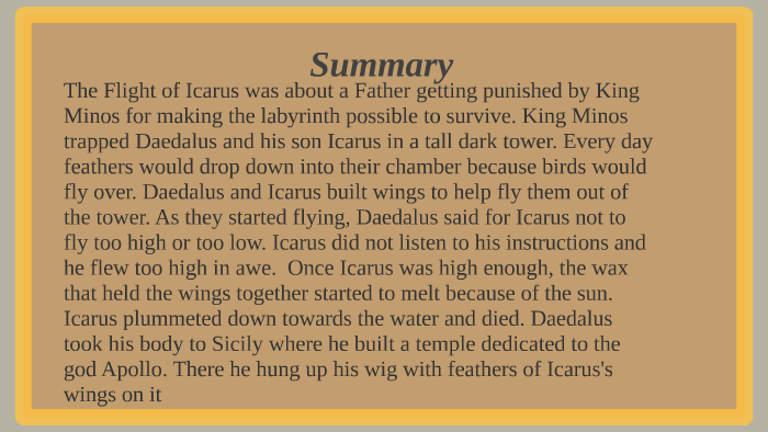 daedalus and icarus story summary