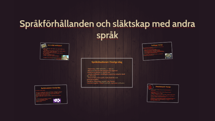Svenskans Släktskap Med Andra Språk