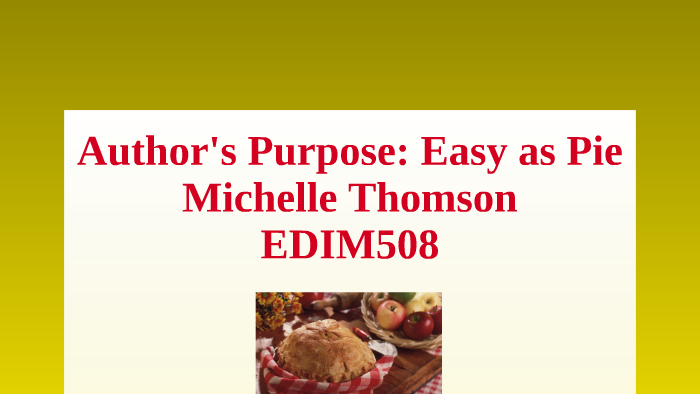 Author's Purpose PPT