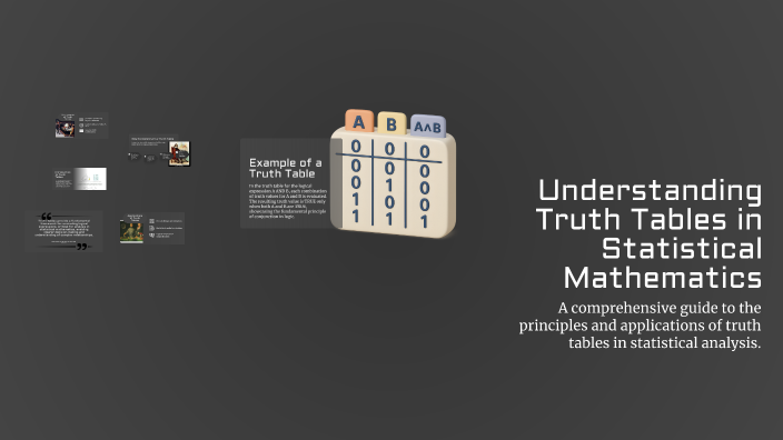 Truth In Math Understanding Truth Tables in Statistical Mathematics by Theboys on Prezi