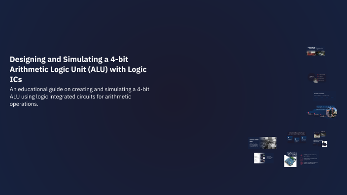 Designing and Simulating a 4-bit Arithmetic Logic Unit (ALU) with Logic ...