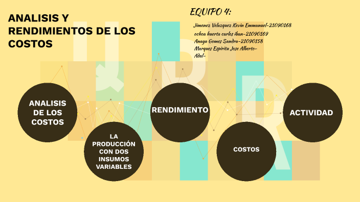 ANÁLISIS Y RENDIMIENTO DE LOS COSTOS by kevin jimenez on Prezi