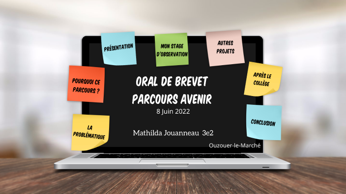 Oral de brevet Parcours Avenir by Mathilda Jouanneau