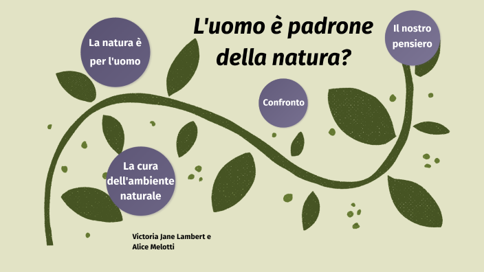 L'uomo è Padrone Della Parte Migliore Di Se Stesso l'uomo è padrone della natura? by alice melotti on Prezi