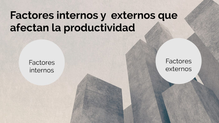 factores internos y externos que afectan la productividad