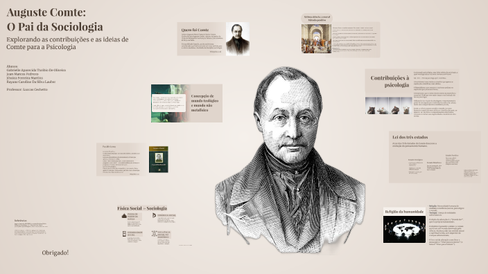 Auguste Comte: O Pai da Sociologia by Rayane Caroline Silva Lauber on Prezi