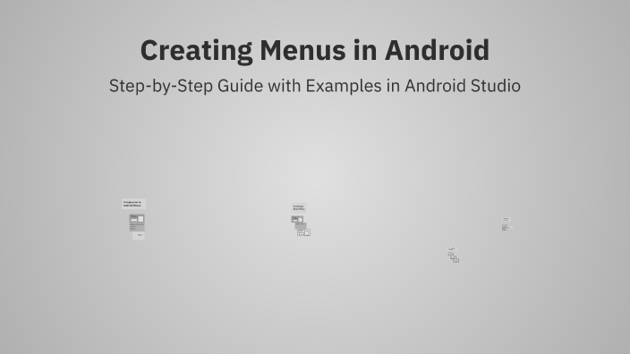 Creating Menus in Android by Monika Patel Assistant Professor on Prezi