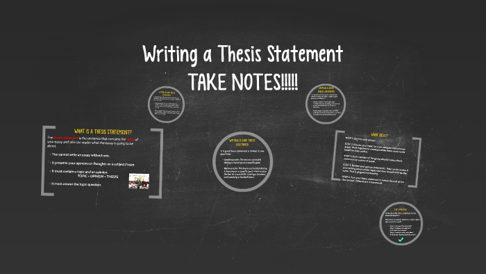 Writing a Thesis Statement by Felicia Snyder on Prezi