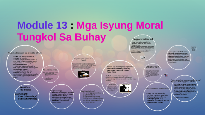 Module 13  Mga Isyung Moral Tungkol Sa Buhay by Jeremy1 Uriel1